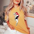 Pretty Girl Devil ピンナップガール トラディショナルフラッシュ レディースオーバーサイズコンフォートTシャツ Mustard
