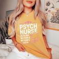 Psych Nurse Mental Health Psychiatric Nursing Appreciation レディースオーバーサイズコンフォートTシャツ Mustard