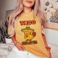 Taco Trump Always Chickens Out レディースオーバーサイズコンフォートTシャツ Mustard