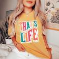 That Is Life Retro Groovyintage レディースオーバーサイズコンフォートTシャツ Mustard