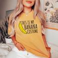 This Is My Banana Costume これが私のバナナの衣装 レディースオーバーサイズコンフォートTシャツ Mustard