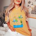 セキセイインコ かわいい 鳥 飼い主 ペット ギフト 女の子 レディースオーバーサイズコンフォートTシャツ Mustard