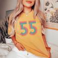 ナンバー55 五十五周年 男性 女性 55歳 誕生日 レディースオーバーサイズコンフォートTシャツ Mustard