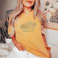 メルボルンシティオーストラリアお土産ギフト 男性 女性 レディースオーバーサイズコンフォートTシャツ Mustard