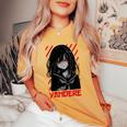 ヤンデレ アニメ 女の子 かわいい エモ ゴス オタク アニメ マンガ好き レディースオーバーサイズコンフォートTシャツ Mustard