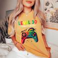 レベル 30歳 男性 女性 ゲーミング 30代 30歳 誕生日 レディースオーバーサイズコンフォートTシャツ Mustard