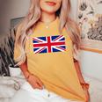 素晴 イギリス国旗 British Flag ユニオンジャック 旗 男性用、女性用 レディースオーバーサイズコンフォートTシャツ Mustard