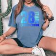 28歳 男性 ギフト 28歳 誕生日プレゼント 女性用 レディースオーバーサイズコンフォートTシャツ Blue Jean