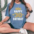 30歳の男性と女性のためのハッピー30歳の誕生日のアイデア レディースオーバーサイズコンフォートTシャツ Blue Jean