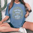 70歳の誕生日 男性 女性 70歳 ヴィンテージ 1955年 レディースオーバーサイズコンフォートTシャツ Blue Jean
