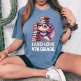 I Axo Love 4Th Grade Axolotl 新学期読書 レディースオーバーサイズコンフォートTシャツ Blue Jean