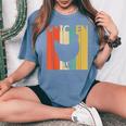 Chicken ニワトリ 動物 レディースオーバーサイズコンフォートTシャツ Blue Jean