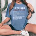 10 Things I Want In My Life ウイスキー Loves Whiskey レディースオーバーサイズコンフォートTシャツ Blue Jean