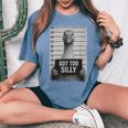 Goose Gotilly Meme 動物愛好家 マグショット 男の子 女の子 レディースオーバーサイズコンフォートTシャツ Blue Jean