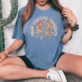 Grow Positive Thoughts Flower Women's Oversized Comfort T-Shirt Blue Jean