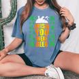 Irish You Were Beer 聖パトリックの日 ビアマグ 面白い レディースオーバーサイズコンフォートTシャツ Blue Jean