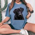 Love Is Labrador Retriever シャツ ブラック ラボ Mom Dad Dog Lover レディースオーバーサイズコンフォートTシャツ Blue Jean