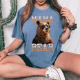 Mama Bearママベア ママベア 母の日 グリズリー ママベア レディースオーバーサイズコンフォートTシャツ Blue Jean