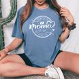 Momo Est 2025Oon To Be Momo 母の日 レディースオーバーサイズコンフォートTシャツ Blue Jean