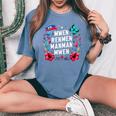 Mwen Renmen Manman Mwen ハイチ国旗 I Love My Mother レディースオーバーサイズコンフォートTシャツ Blue Jean