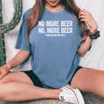 No More Beer シャツ 句読点 Matters メンズ レディース 面白い レディースオーバーサイズコンフォートTシャツ Blue Jean