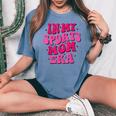 In My Sports Mom Era Sports Mom Groovy Women's Oversized Comfort T-Shirt Blue Jean