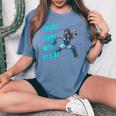 Thouhall Notteal Girls ソフトボールキャッチャー選手名言 レディースオーバーサイズコンフォートTシャツ Blue Jean