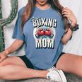 Uper Boxing Mom Guantes De Boxeo Y Boxeadores De Apoyo Cuello Camiseta extragrande cómoda para mujer Blue Jean