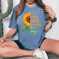In A World Full Of Grandmas Be A Gaga Grandma Quote Women's Oversized Comfort T-Shirt Blue Jean