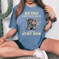メンズ アメリカ国旗デザイン Myon Has Your Back Proud Army Mom レディースオーバーサイズコンフォートTシャツ Blue Jean
