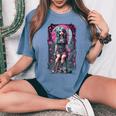オカルト ゴシック E-Girl ゴスガール 美的 アニメ デザイン レディースオーバーサイズコンフォートTシャツ Blue Jean