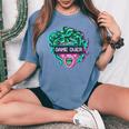 ゲームオーバー・メドゥーサ Alt Indie Aestheticaporwave Egirl Eboy レディースオーバーサイズコンフォートTシャツ Blue Jean