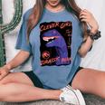 ジュラシック・ワールド Clever Girljurassic Park レディースオーバーサイズコンフォートTシャツ Blue Jean