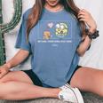 ミニオンズ ボブ&ティム Be Kind Think Kindtay Kind レディースオーバーサイズコンフォートTシャツ Blue Jean