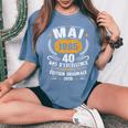 ヴィンテージ 1985年5月 40歳の誕生日プレゼント 男性 女性 レディースオーバーサイズコンフォートTシャツ Blue Jean
