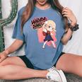 和田ダン しぐれ うい ロリ ダンス ダンス アニメ 女の子 レディースオーバーサイズコンフォートTシャツ Blue Jean