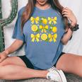 Cute Lemon Tropical Fruits Coquette Bows Summer Girl Women Women's Oversized Comfort T-Shirt Mustard