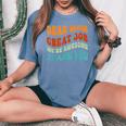 Dear Mom Great Job We're Awesome Thank You Retro Women's Oversized Comfort T-Shirt Mustard