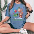 Parrot Sloth Turtle Vacation Tropical Pura Vida Costa Rica Women's Oversized Comfort T-Shirt Mustard
