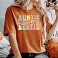 Auntie Godmother Bestie Aunt God Mother Bestie Women's Oversized Comfort T-Shirt Crimson