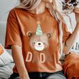 Dada Teddy Bear 1St Birthday Boy Girl Family Matching Party Women's Oversized Comfort T-Shirt Crimson