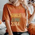 Legend 2004 21St Birthday For 21 Year Old Women's Oversized Comfort T-Shirt Crimson