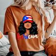 Puerto Rican Girl Puerto Rico Flag Proud Boricua Women Women's Oversized Comfort T-Shirt Crimson
