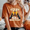 43歳の誕生日プレゼントのアイデアbeerthdayビール レディースオーバーサイズコンフォートTシャツ Yam