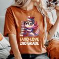 I Axo Love 2Nd Grade Axolotl 新学期読書 レディースオーバーサイズコンフォートTシャツ Yam