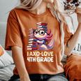 I Axo Love 4Th Grade Axolotl 新学期読書 レディースオーバーサイズコンフォートTシャツ Yam