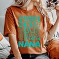 Cheery Nana Grandma レタープリント レディースオーバーサイズコンフォートTシャツ Yam