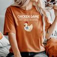 Chicken Game Do Not Look The Chicken You Look Game レディースオーバーサイズコンフォートTシャツ Yam