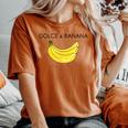 Dolce And Banana 面白いバナナ フルーツデザイン レディースオーバーサイズコンフォートTシャツ Yam