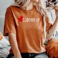 Elbows Up Canada Never 51 カナダ国旗 面白い 男性 女性 ギフト レディースオーバーサイズコンフォートTシャツ Yam